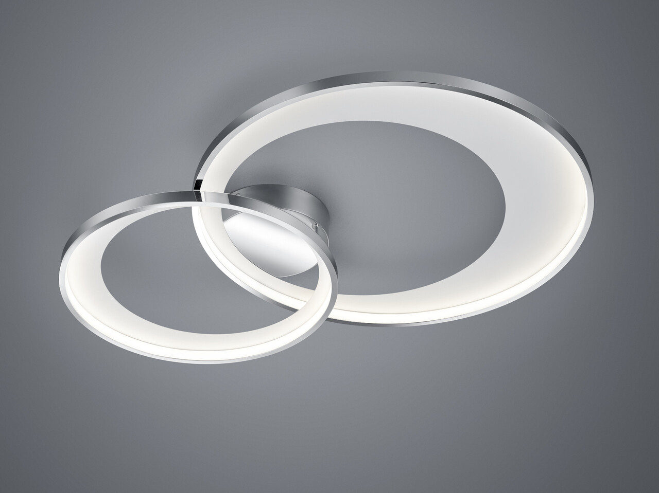 Plafoniera Granada, TRIO, 85x60x8.5 cm, 36W, 1x SMD, metal, argintiu/alb - imagine 3